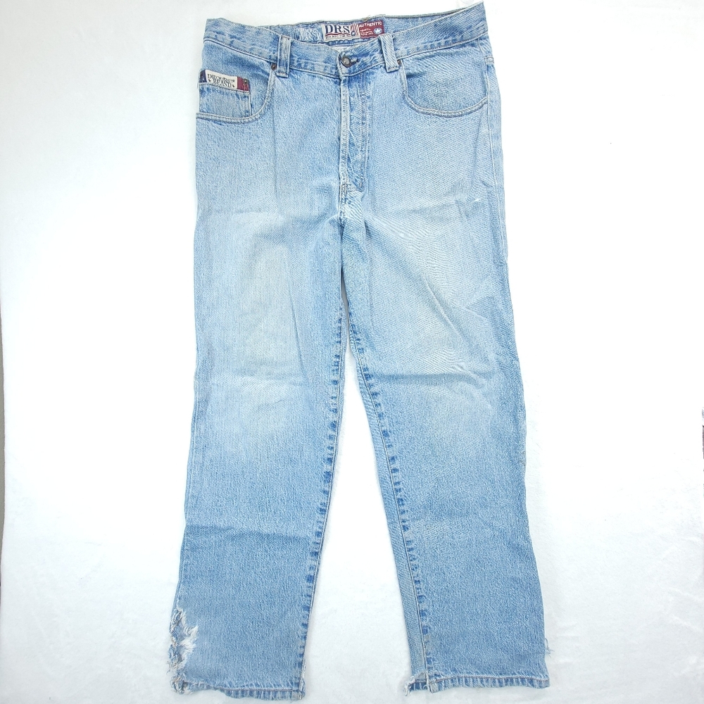 Vintage 90s Droors Clothing Button Fly Denim Pants Baggy DC USA 38x32